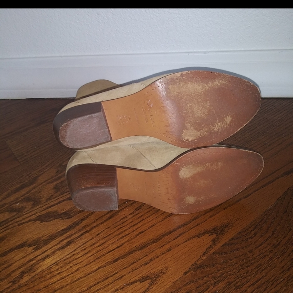 Sezane Phoenix Cowgirl Leather Beige Tan Boots - Picture 10 of 13